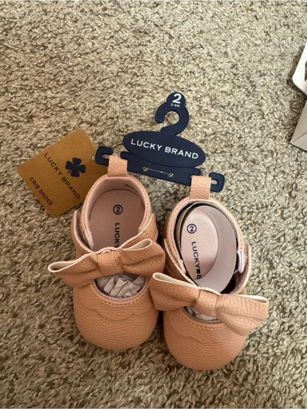 Lucky Brand PinkBow Baby Crib Shoes